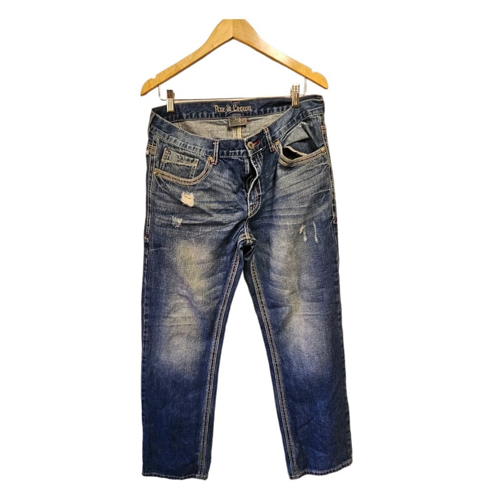 Axe & Crown Jeans Mens 32x30 Blue Denim Slim‎ Fit